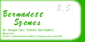 bernadett szenes business card